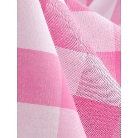 💗 NEW Pinup Retro Rockabilly 1950s Collar Bow Pink Plaid Tea Dress w/Belt XXL - Picture 11 of 16